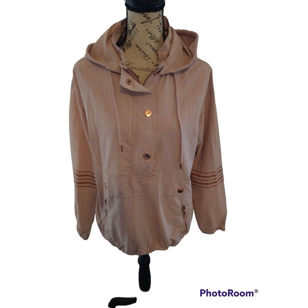 Ashley by 26 international 1/4 zip large blush hoodie top